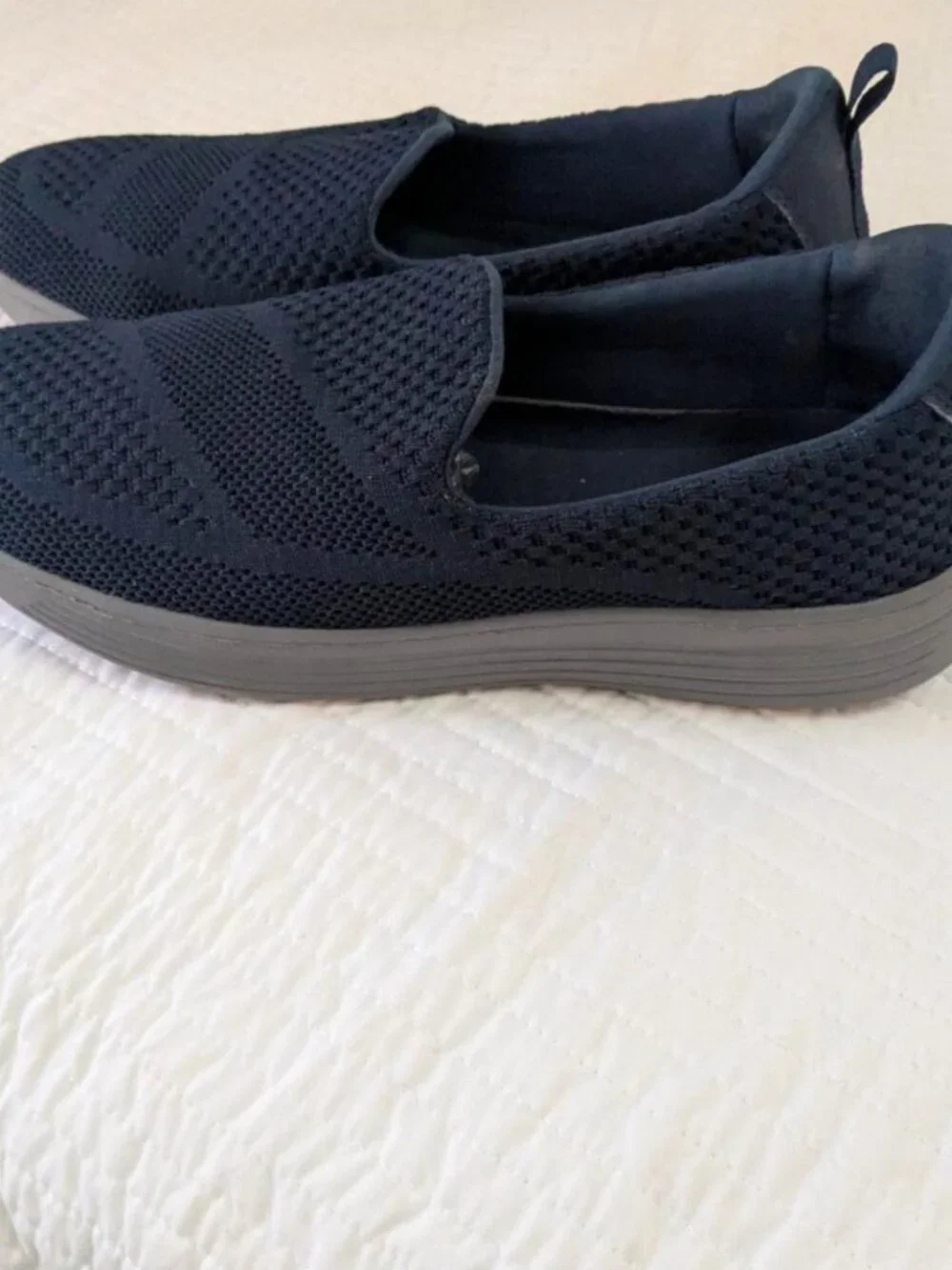 G.H. Bass Cruise Women's 9M Navy Knit Slip On Comfort Walking Shoes Discontinued